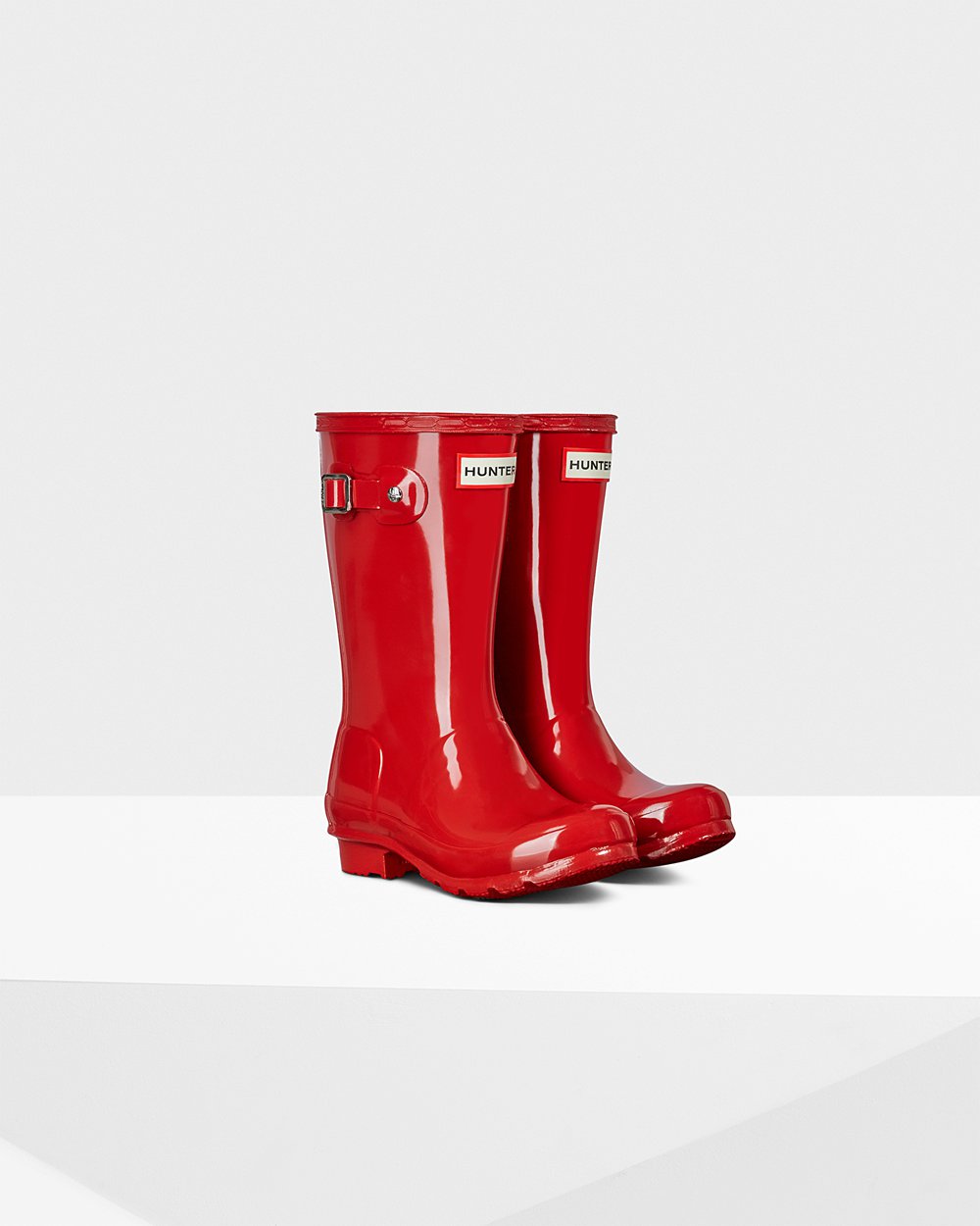 Botas de Lluvia Hunter Niños - Original Big Gloss - Rojos - HIUOXVJ-71